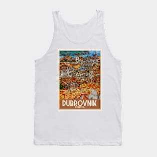 Travel Art Dubrovnik Croatia Tank Top